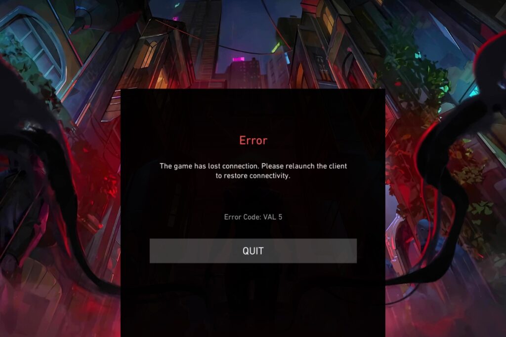 how to fix error 5 valorant