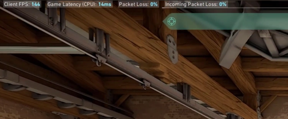 Valorant FPS Counter Display Text Only Mode with Game Latency (CPU) Packet Loss 