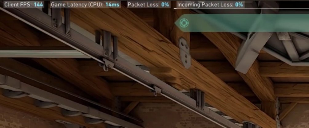 Valorant FPS Counter Display Text Only Mode with Game Latency (CPU) Packet Loss