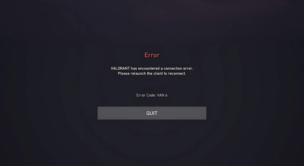 Valorant VAN 6 Error Fix Connection Error - Valobuff