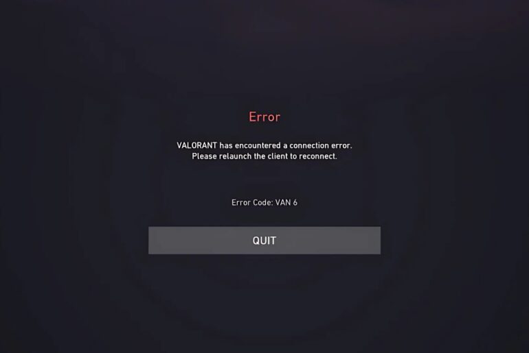 Valorant VAN 6 Error Fix Connection Error - Valobuff