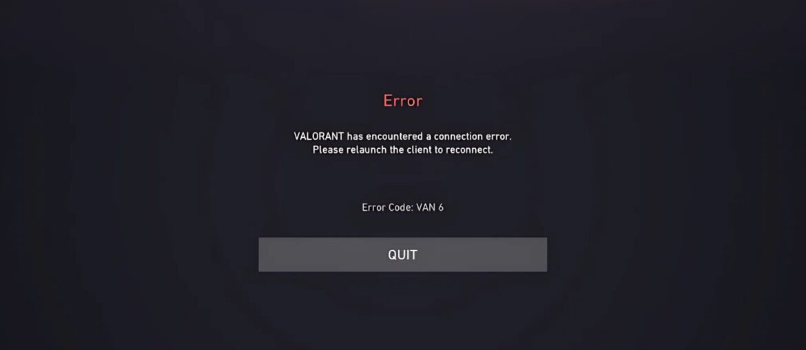 How to Fix VAN 6 Error Code in Valorant Valorant VAN 6 Error Fix Connection Error - Valobuff