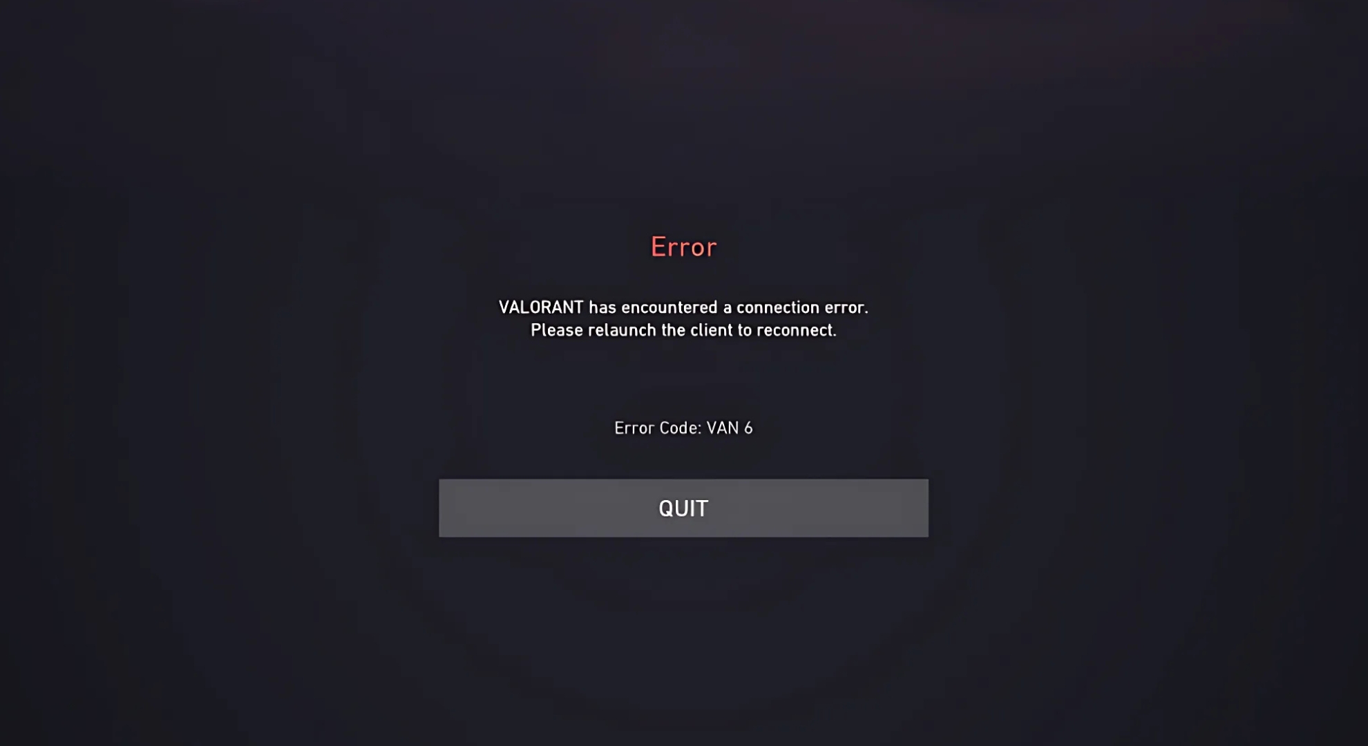 Valorant VAN 6 Error Fix Connection Error - Valobuff