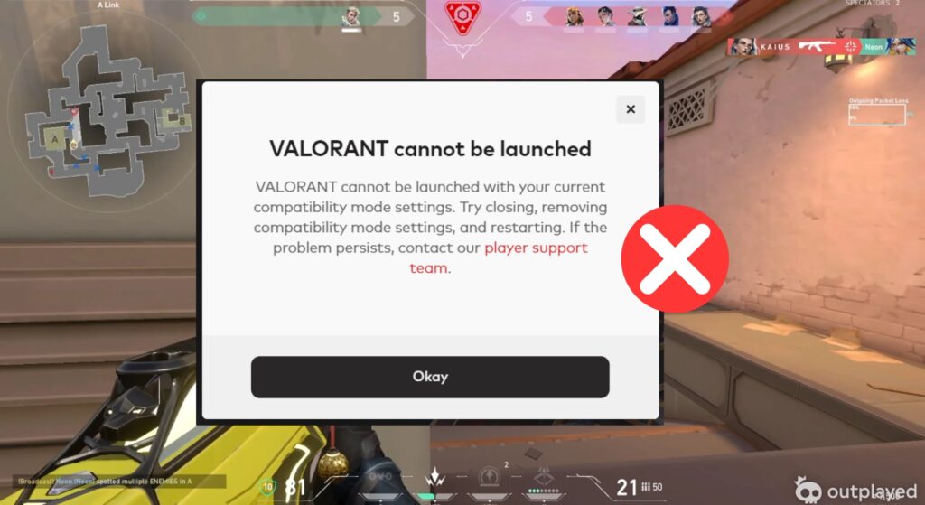 Valorant cannot be launched with your current compatibility mode error fix