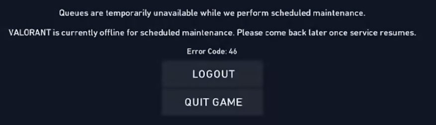 Error-Code-46-in-Valorant-Queue-Temporarly-Unavailable