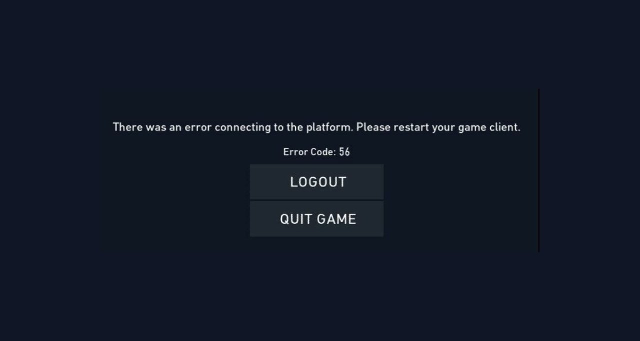 Valorant VAL 56 Server Down Error Fix
