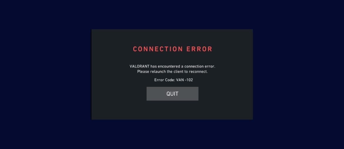 How to fix VAN 102 Error in Valorant